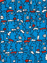 Fast Form Manifest by Thierry Noir, 2016, Screenprint in colors, on Somerset paper, the full sheet, sold Sep 2023