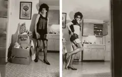 Mark Morrisroe, Untitled (double self portrait in drag), circa 1980, Unique Polaroid print diptych
