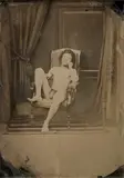Alfred Le Petit, Self portrait in the nude, early 1860s, Glass collodion negative