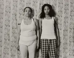 LaToya Ruby Frazier, Momme (floral comforter) from Notion of Family, 2008, Gelatin silver print, mounted