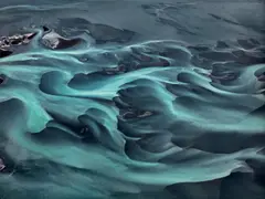 Ölfusá River #1, Iceland by Edward Burtynsky, 2012, Chromogenic print, printed 2013, sold Apr 2023