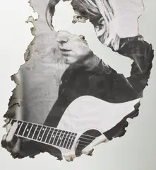 Douglas Gordon, Self Portrait of You + Me (Kurt Cobain), 2007, Burnt photograph mounted to mirror, in artist’s frame