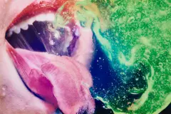 Marilyn Minter, Chewing Green, 2009, Inkjet print, face-mounted to Plexiglas