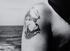 John Gutmann, Sailor Girl Tattoo, 1945, Gelatin silver print, printed later