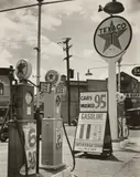Gasoline Station by Berenice Abbott, 1936, Gelatin silver print, sold Apr 2023