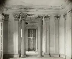 Breakfast Room, Belle Grove Plantation, White Chapel, Louisiana by Walker Evans, 1935, Gelatin silver print, print date unknown, sold Apr 2023