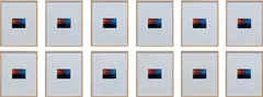 Sherrie Levine, Postcard Collage #7: 1-12, 2012, Unique installation comprised of twelve postcards