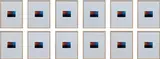 Sherrie Levine, Postcard Collage #7: 1-12