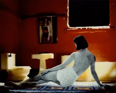 Laurie Simmons, The Long House (Red Bathroom), 2004, Dye destruction print, face-mounted to Plexiglas