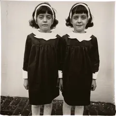 Diane Arbus, Identical twins, Roselle, N.J., 1966, Gelatin silver print, printed between 1969 and 1971