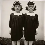 Identical twins, Roselle, N.J. by Diane Arbus, 1966, Gelatin silver print, printed between 1969 and 1971, sold Apr 2023