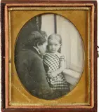 Father and Daughter by a Window by William Bell & Lybrand Clayton, 1854-1855, Daguerreotype, sold Apr 2023