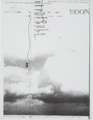 William Larson, Shorthand Exersize and Small Face, 7:08 p.m., 1971, Unique electro-carbon print