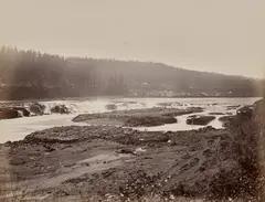 Willamette Falls, Oregon City by Carleton Watkins, 1867, Mammoth-plate albumen print, offered Apr 2023