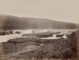 Carleton Watkins, Willamette Falls, Oregon City, 1867, Mammoth-plate albumen print