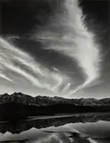 Ansel Adams, Sierra Nevada, Winter Evening, from the Owens Valley, California