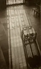 Chairs in the American Library, Paris by André Kertész, 1928, Gelatin silver print, sold Apr 2023
