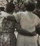 Dorothea Lange, Two Women Arm in Arm, Toquerville, Utah, from Three Mormon Towns