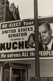 Campaign Sign for Senator Thomas Henry Kuchel by Dorothea Lange, 1959, Gelatin silver print, offered Mar 2023