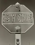 Stop Sign by Dorothea Lange, 1939, Gelatin silver print, printed later, sold Mar 2023