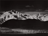 Winter Sunrise, Sierra Nevada from Lone Pine, California by Ansel Adams, 1944, Gelatin silver print, printed 1978, sold Oct 2023