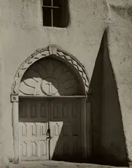 Alma Lavenson, Entrance to Church at Rancho de Taos, 1941, Gelatin silver print