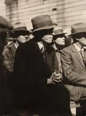 San Francisco Waterfront Strike by Dorothea Lange, 1934, Gelatin silver print, sold Oct 2023