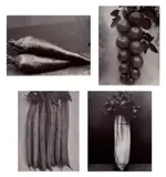 Charles Jones, Selected Studies of Fruits and Vegetables, circa 1900-1902, Four gold toned printing-out-paper prints