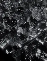 New York at Night by Berenice Abbott, 1932, Gelatin silver print, printed later, sold Oct 2023