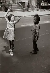 New York (two children dancing) by Helen Levitt, circa 1940, Gelatin silver print, printed later, sold Oct 2023
