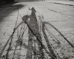 My bike shadow & me on a San Francisco Hill by Ruth Orkin, 1938, Gelatin silver print, sold Oct 2023