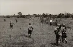 Along the Road from Namdinh to Thaibinh, Red River Delta, Indochina by Robert Capa, 1954, Gelatin silver print, offered Oct 2023