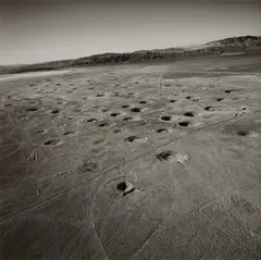 Emmet Gowin, Subsidence Craters on Yucca Flat, Nevada Test Site, 1997, Gelatin silver print