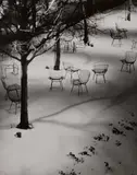 André Kertész, Wire Chairs in Snow, MoMA