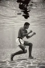 Ali Underwater by Flip Schulke, 1961, Gelatin silver print, printed later, flush-mounted, sold Oct 2023