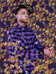 Kehinde Wiley, After Albrecht Dürer’s Self Portrait (Olufemi Akiwumi-Assani), 2009, Archival pigment print