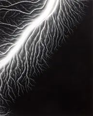 Lightning Fields 128 by Hiroshi Sugimoto, 2009, Gelatin silver print, flush-mounted, sold Oct 2023