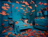 Sandy Skoglund, Revenge of the Goldfish and 'Blaze' Sculpture