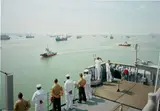 An-My Lê, Manning the Rail, USS Tortuga, Java Sea, 2010, Archival pigment print
