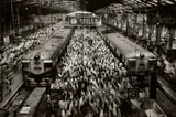 Churchgate Station, Western Railroad Line, Bombay, India by Sebastião Salgado, 1995, Gelatin silver print, printed later, sold Oct 2023