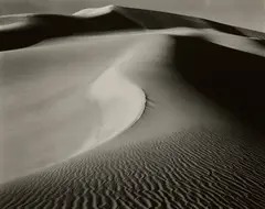 Dunes, Nevada by Brett Weston, 1954, Gelatin silver print, sold Oct 2023