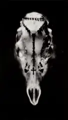 Skull and Rosary by Ruth Bernhard, 1945, Gelatin silver print, printed later, sold Oct 2023