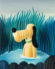 The Guest Bath by Jordi Ribes, 2020, oil on canvas, offered Mar 2023