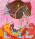 Lauren Quin, Jawbone, 2018, oil and spray paint on canvas