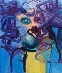 Bjarne Melgaard, Outergaze Violent Group Disco Version, 2012, oil on canvas