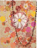 Jorge Pardo, Untitled, 2007, silkscreen on unprimed linen, inkjet on canvas, collage, polyester shantung, in 3 parts