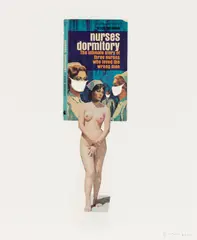 Richard Prince, Nurses Dormitory, 2007, book cover and collage elements on paper