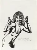 No Title (Caruso ...) by Raymond Pettibon, 1983, ink on paper, sold Mar 2023