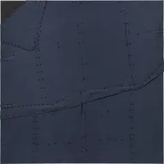 Tom Burr, Loose Blue Coveralls, 2012, wool blankets and upholstery tacks on plywood panel