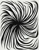 James Siena, Black Vortex (second version), 1992, enamel on aluminum